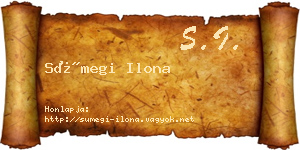 Sümegi Ilona névjegykártya