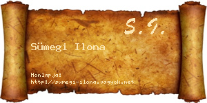 Sümegi Ilona névjegykártya
